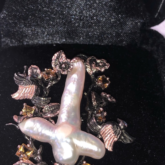 Natural Baroque Pearl Sterling Silver Pendant - Picture 3 of 8